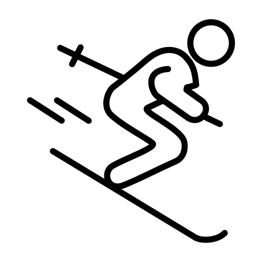 skiing vector image